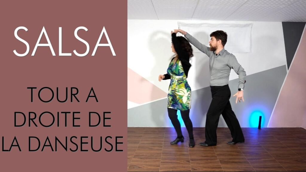 Salsa : tour à droite de la danseuse