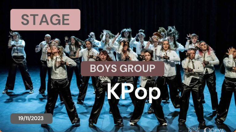 Stage de KPop spécial Boys groupe du 19/11/2023